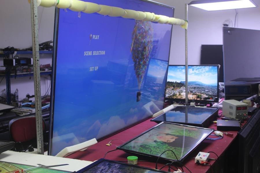Smart TV being repaired and tested